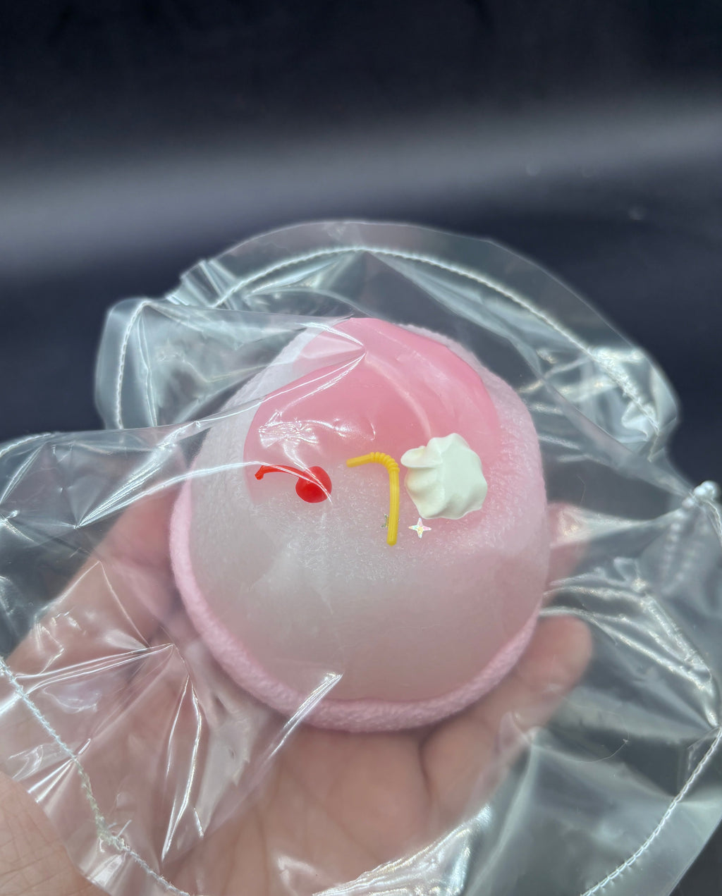 Peachy pudding cup- soft but mochi/matte taba like squishy