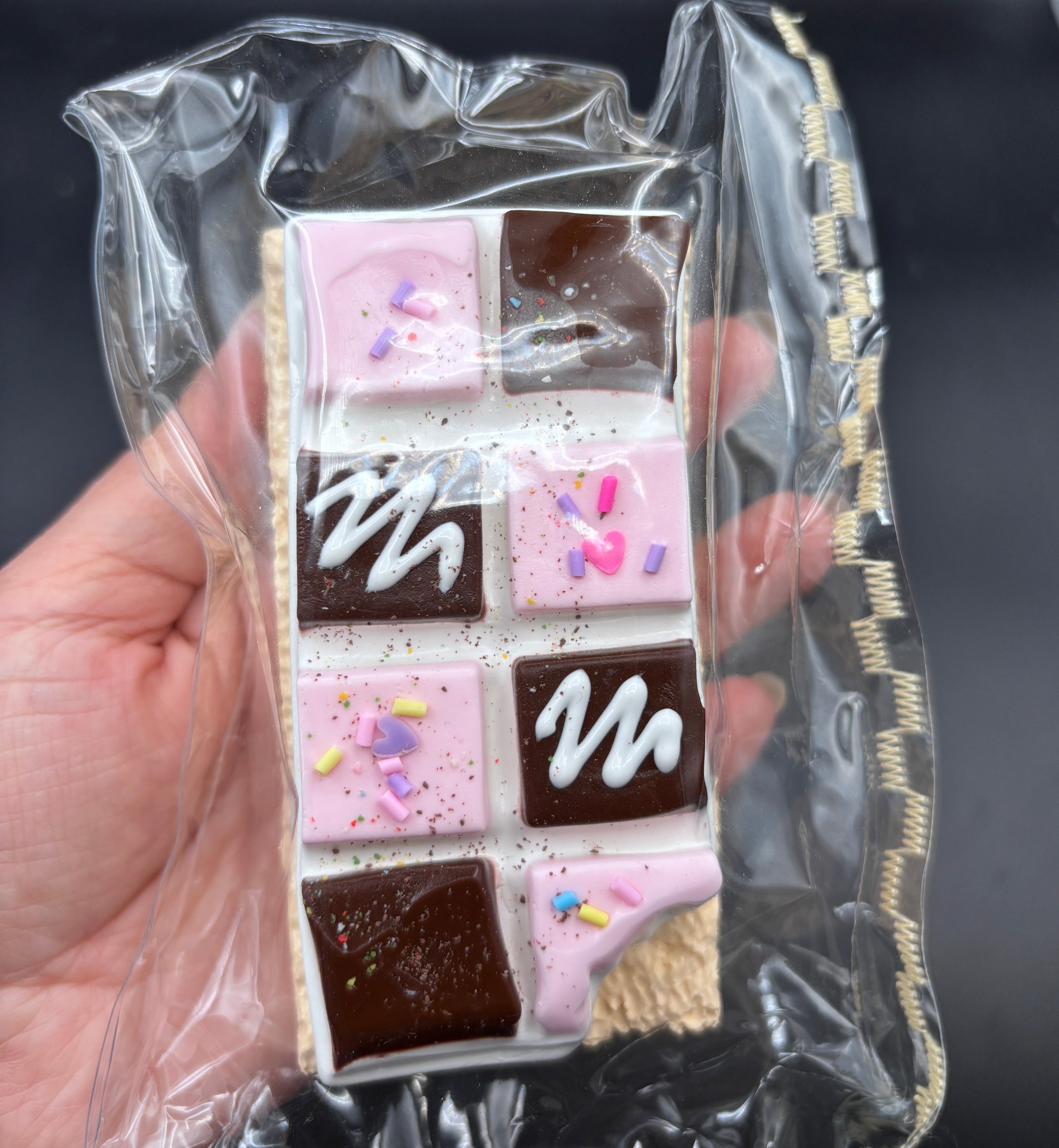 Large chocolate bar cake soft taba squishy toy