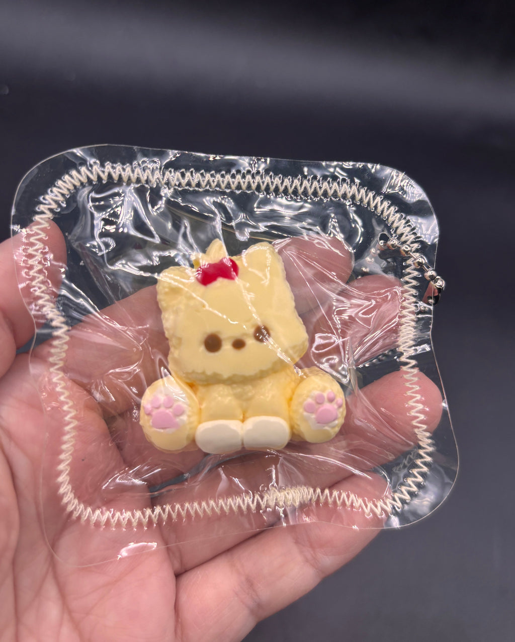 Yellow puppy cute mini keychain taba squishy
