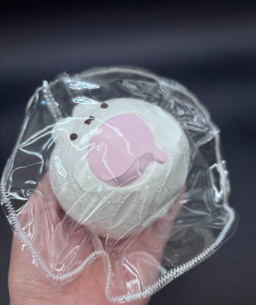Water x cream large super soft pink bun taba Taba squishy toy