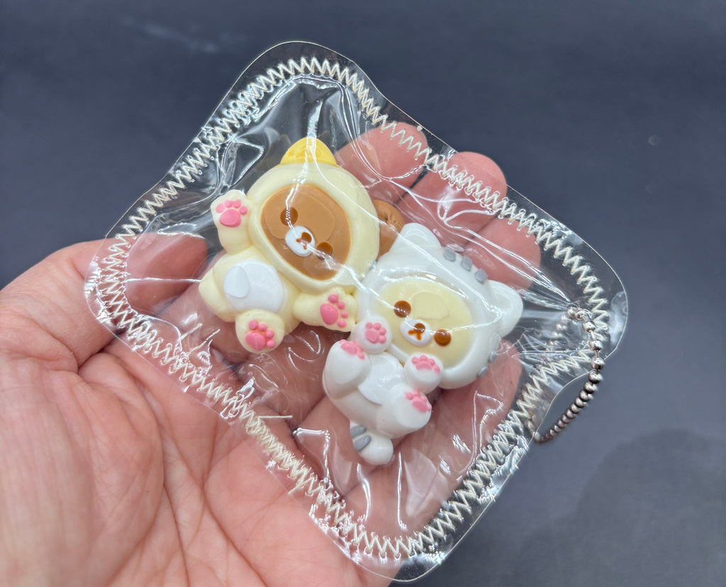 Pack of 2 baby bear twins mini soft taba squishy