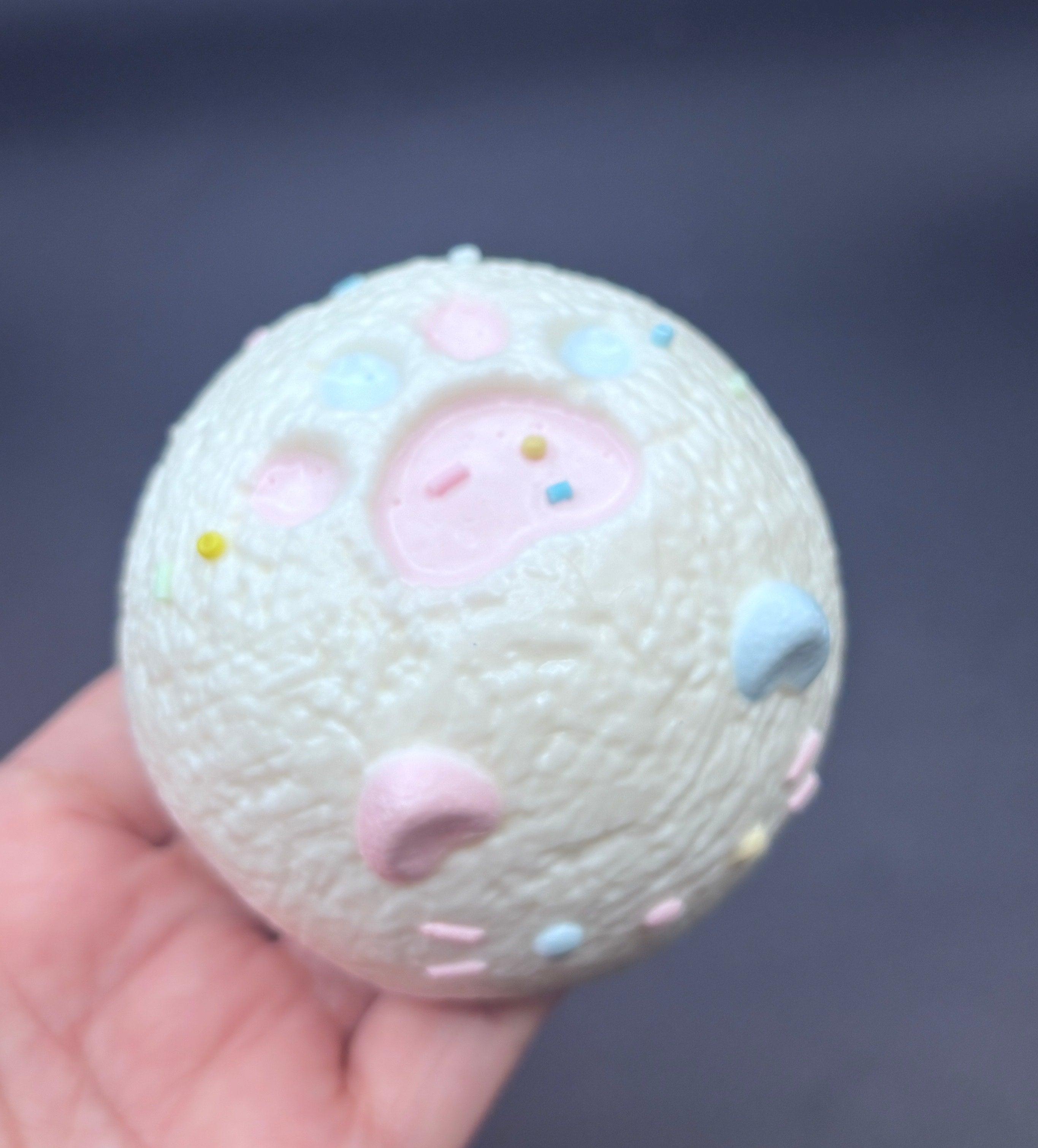 Frozen Butter Colorful kitten ball with cat paw scar taba squishy